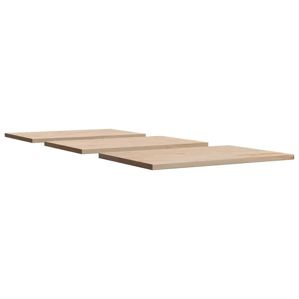 Rectangular Pine Wood Table Tops 80x53cm Replacement Set of 3