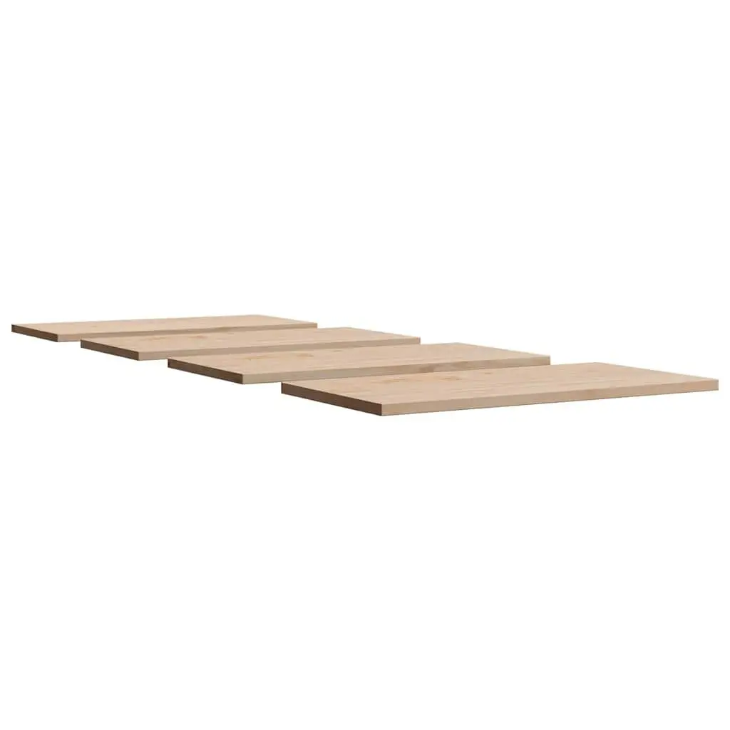 Rustic Brown Solid Pine Wooden Table Tops 4 pcs 90x45 cm