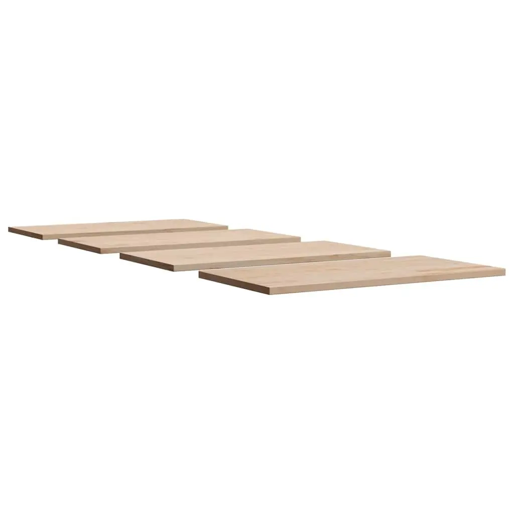 Rectangular Solid Pine Table Tops 100x50cm Brown 4 Piece Set