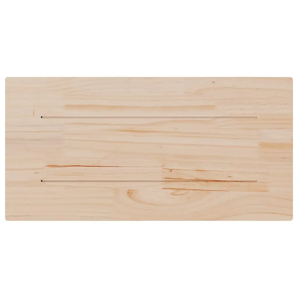 Rectangular Pine Wood Table Top 70x35cm Rustic Surface Replacement