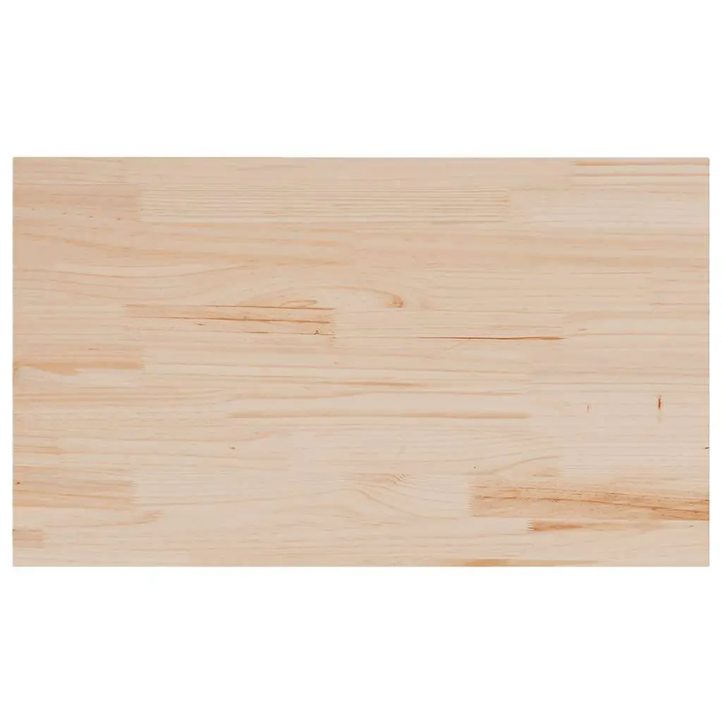 Wooden Table Top 80x47cm Rectangular Solid Pine Wood Brown Pack of 3