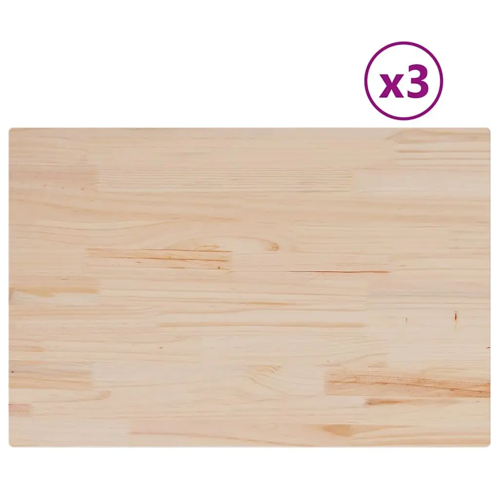 Rectangular Wooden Table Tops 80x53cm Solid Pine Wood Replacement Furniture Set