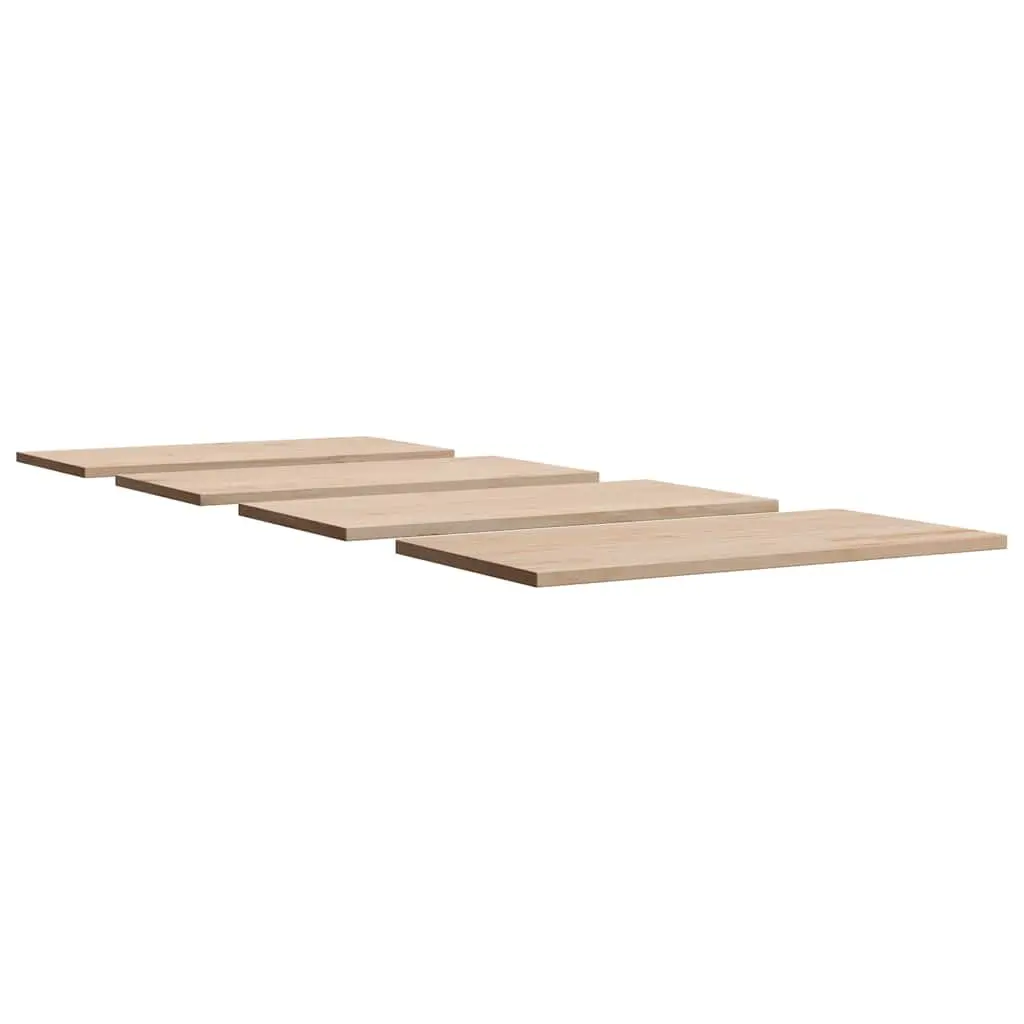 Set of 4 Rectangular Brown Solid Pine Table Tops 100x50cm