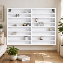 White Floating Shelf Vitrine Cabinet for Your Home