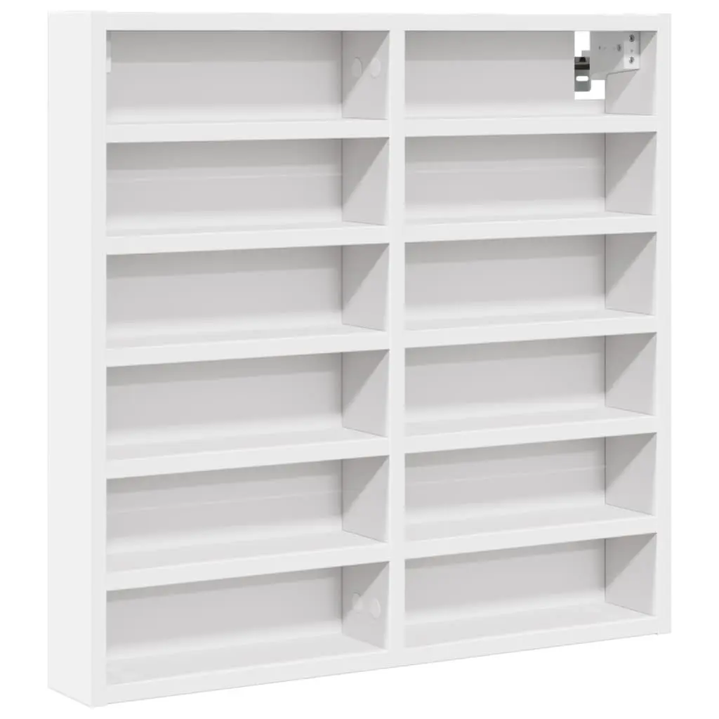 Floating Vitrine Cabinet White 60x8.5x58 cm Engineered Wood