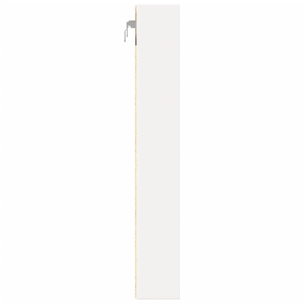 Floating Vitrine Cabinet White 60x8.5x58 cm Engineered Wood