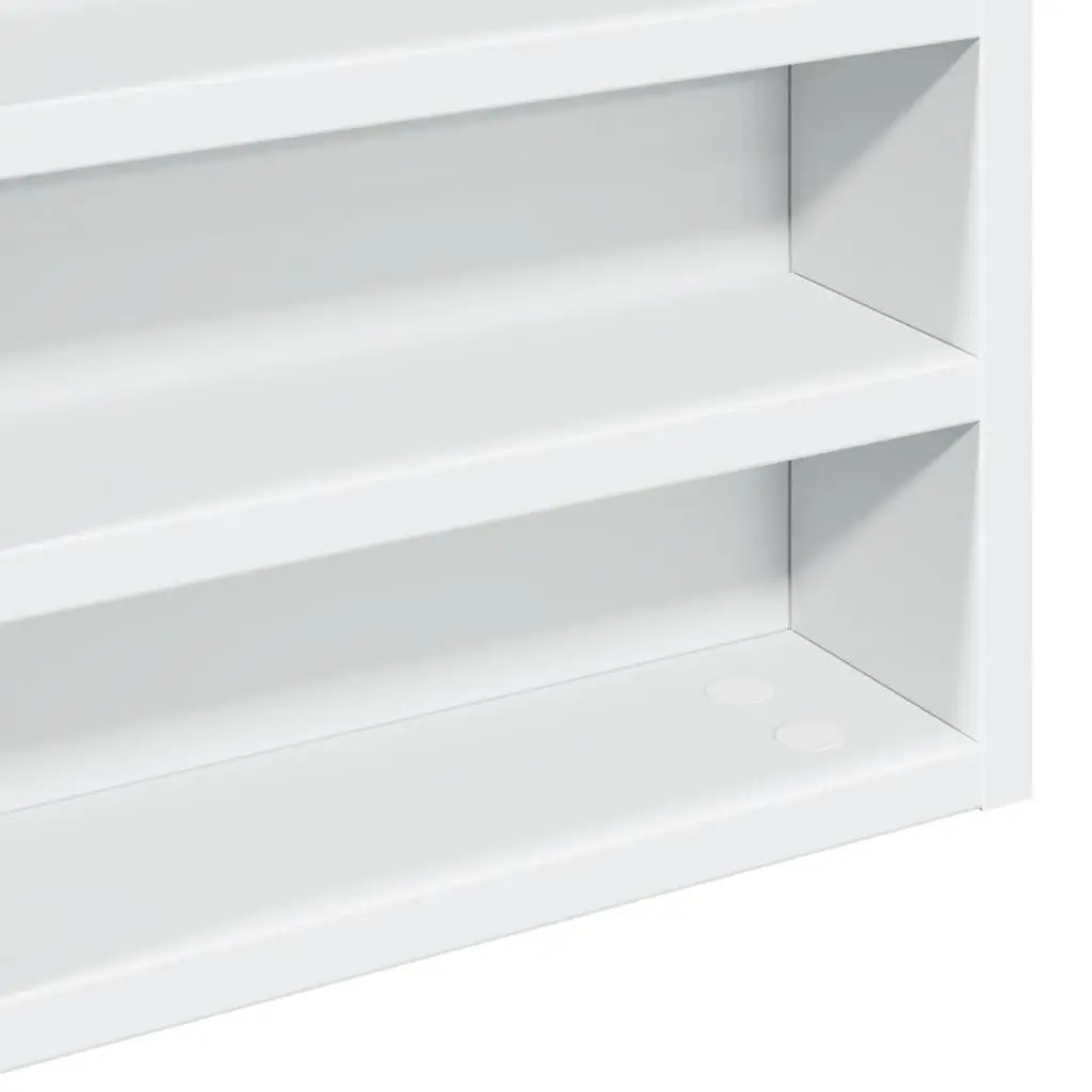 Floating Vitrine Cabinet White 60x8.5x58 cm Engineered Wood
