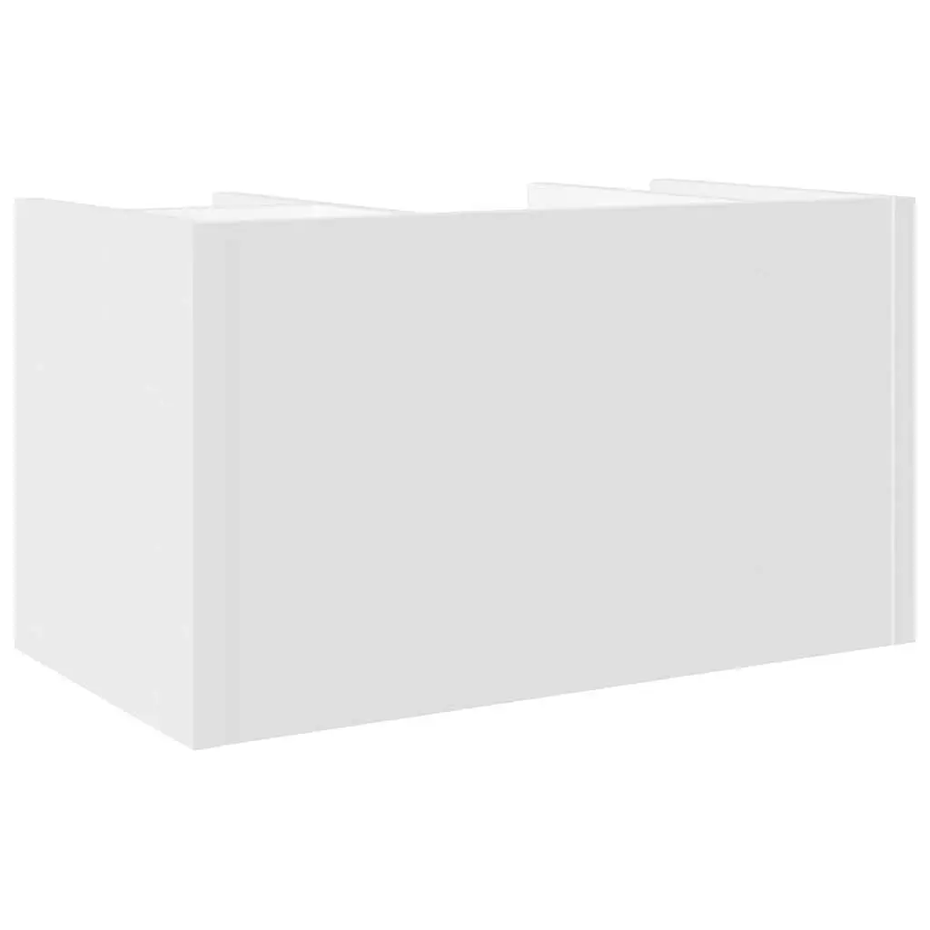 Desk Organiser White 44.5x24x25cm Engineered Wood 6 Compartment Desktop Storage