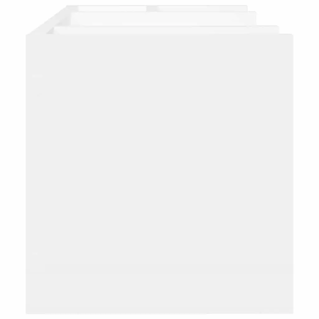 Desk Organiser White 44.5x24x25cm Engineered Wood 6 Compartment Desktop Storage