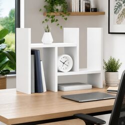 White Desk Organiser for Home and Office 34.5x15.5x35.5 cm
