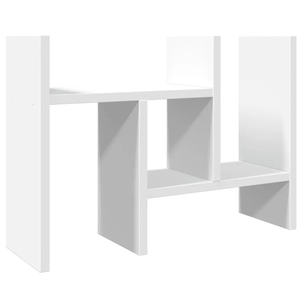 Desk Organiser White 34.5x15.5x35.5 cm Engineered Wood Storage Shelf