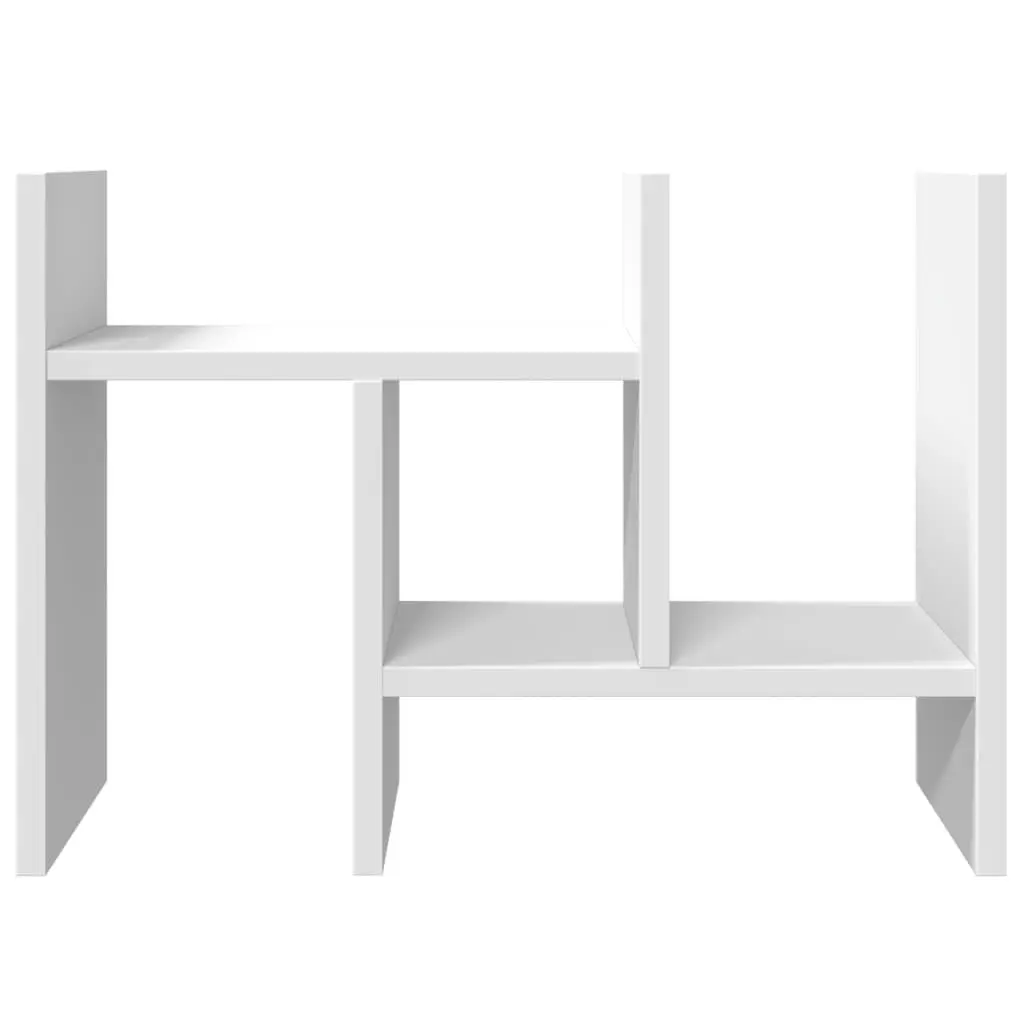 Desk Organiser White 34.5x15.5x35.5 cm Engineered Wood Storage Shelf
