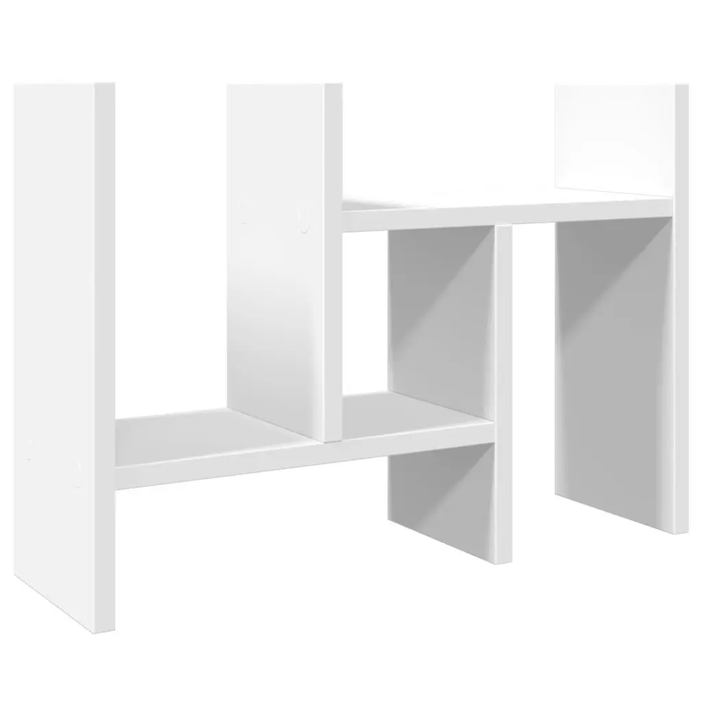 Desk Organiser White 34.5x15.5x35.5 cm Engineered Wood Storage Shelf