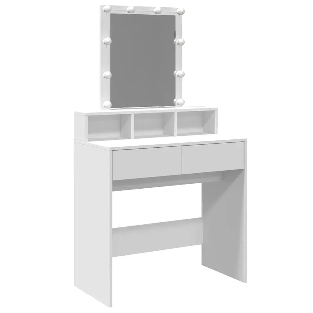 White Dressing Table with LED Mirror