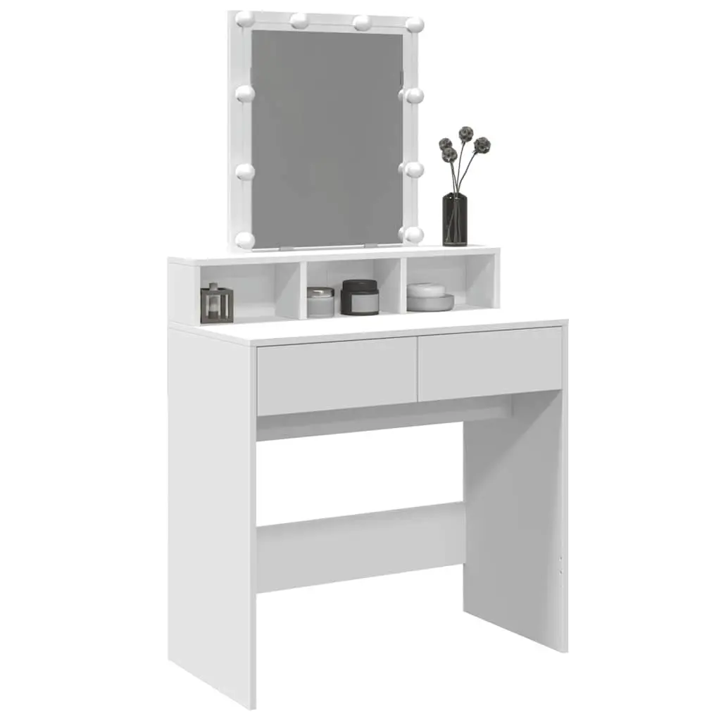 White Dressing Table with LED Mirror