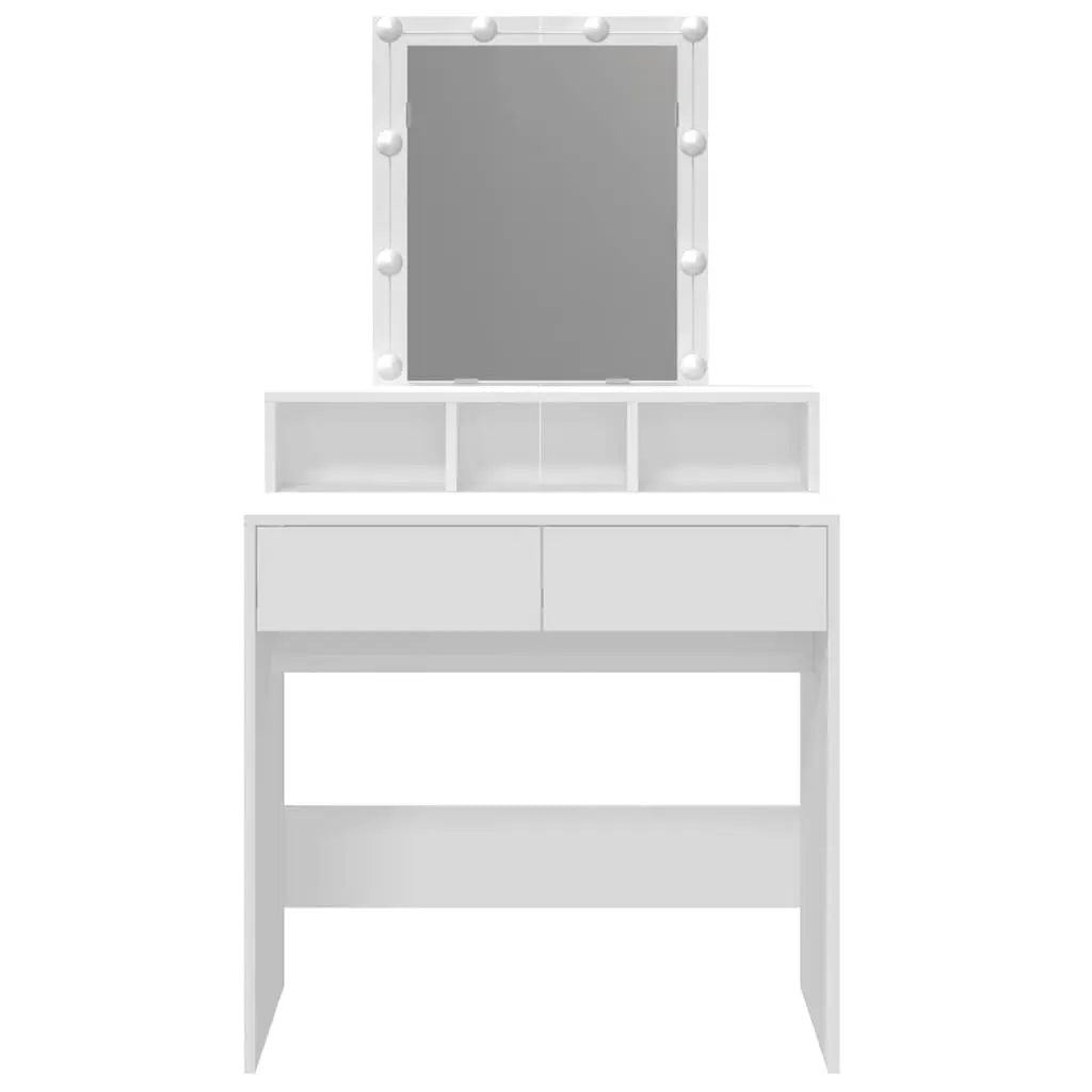 White Dressing Table with LED Mirror