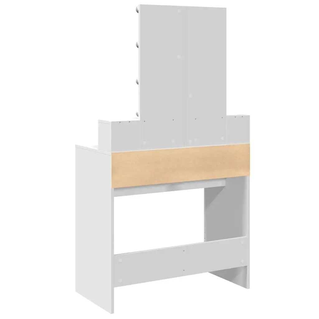 White Dressing Table with LED Mirror