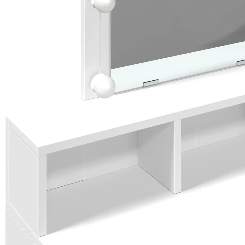 White Dressing Table with LED Mirror