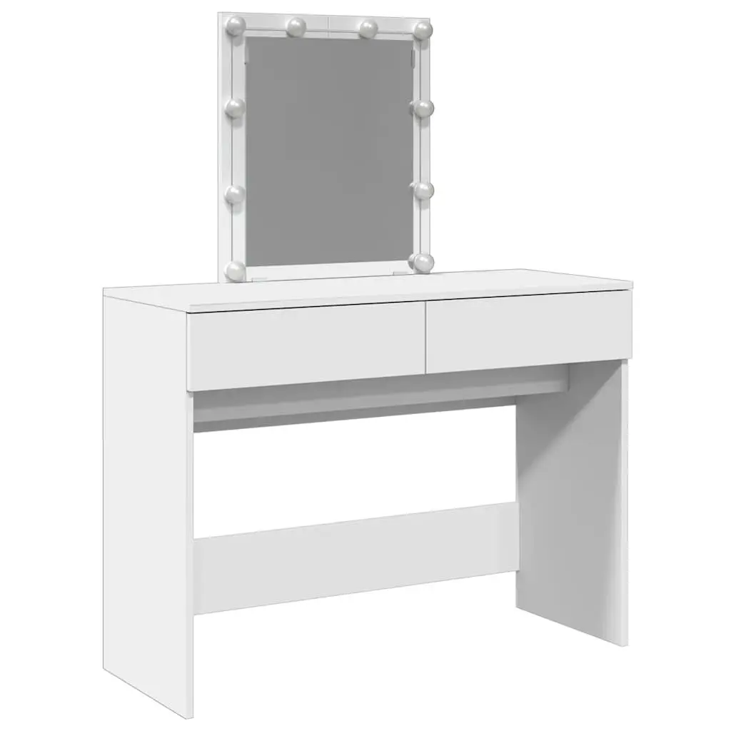 White Dressing Table with LED Mirror