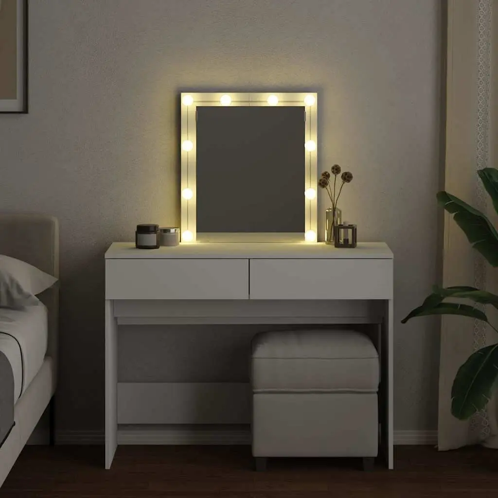 White Dressing Table with LED Mirror