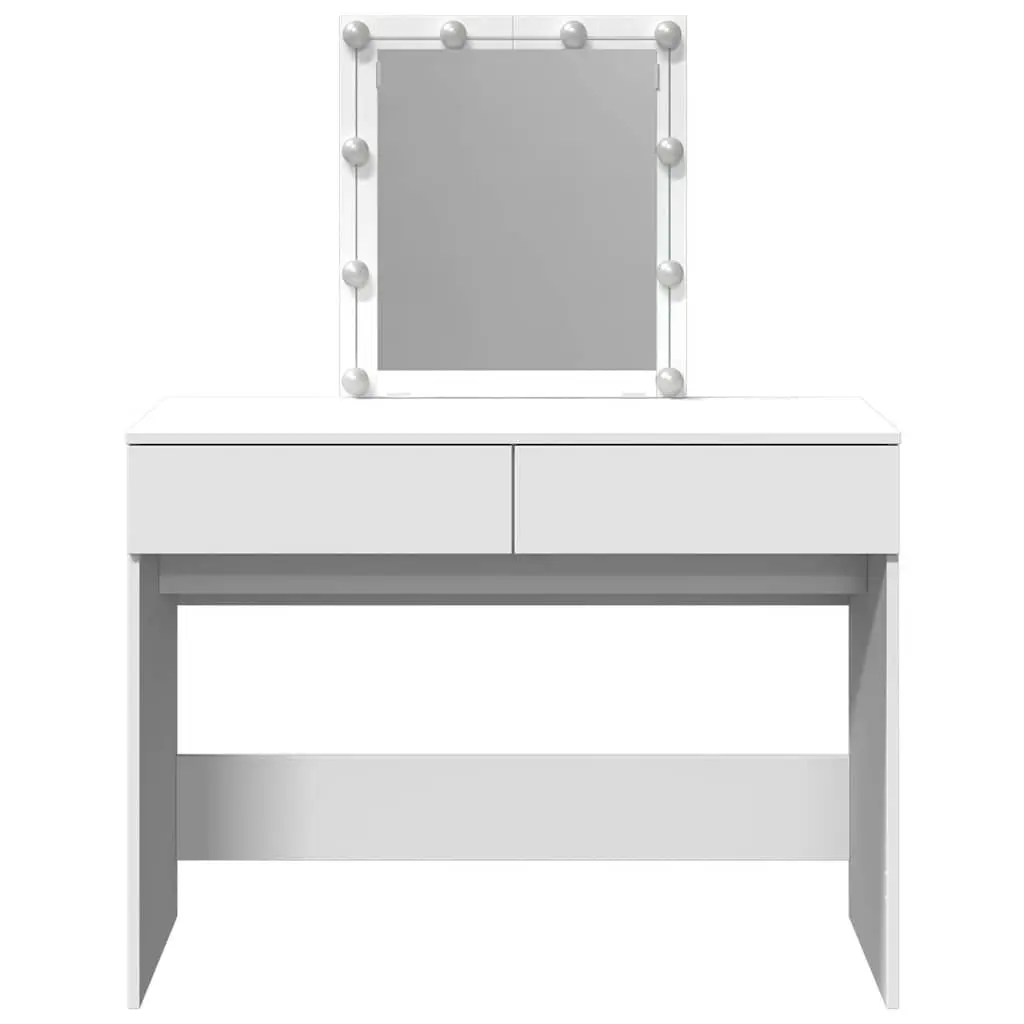 White Dressing Table with LED Mirror