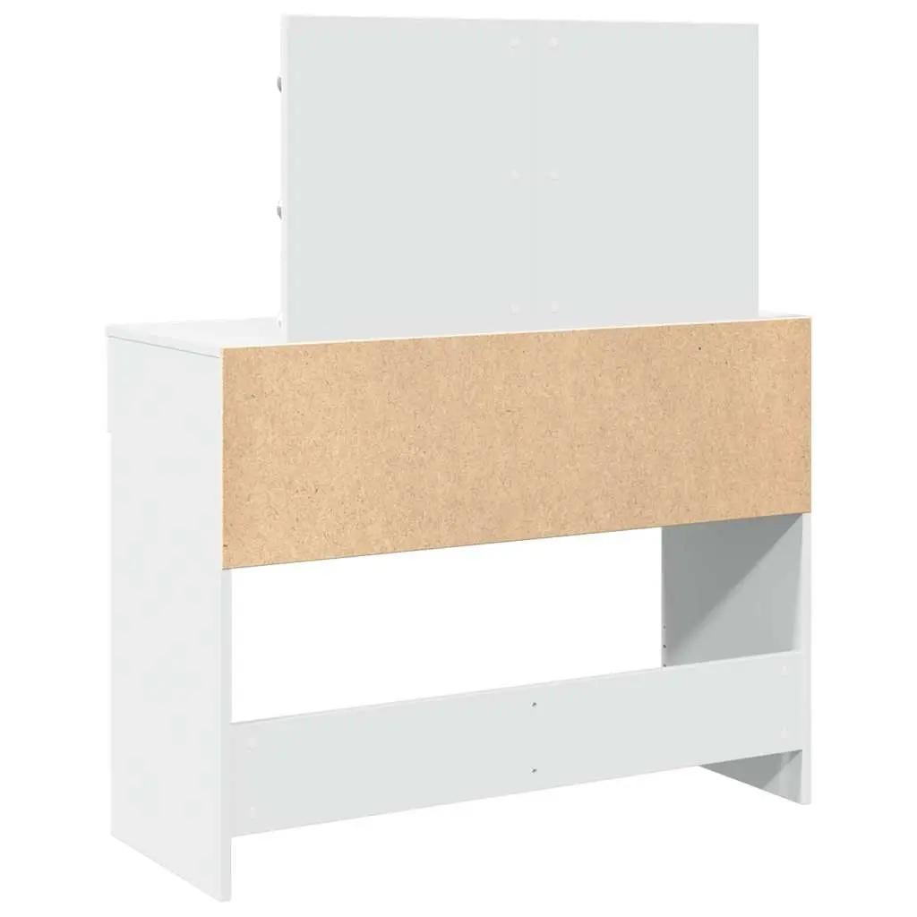 White Bedroom Vanity with LED Mirror