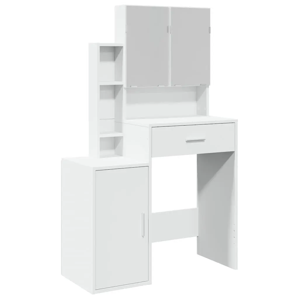 Bedroom Dressing Table with Mirror and Storage Drawer Vanity Unit White