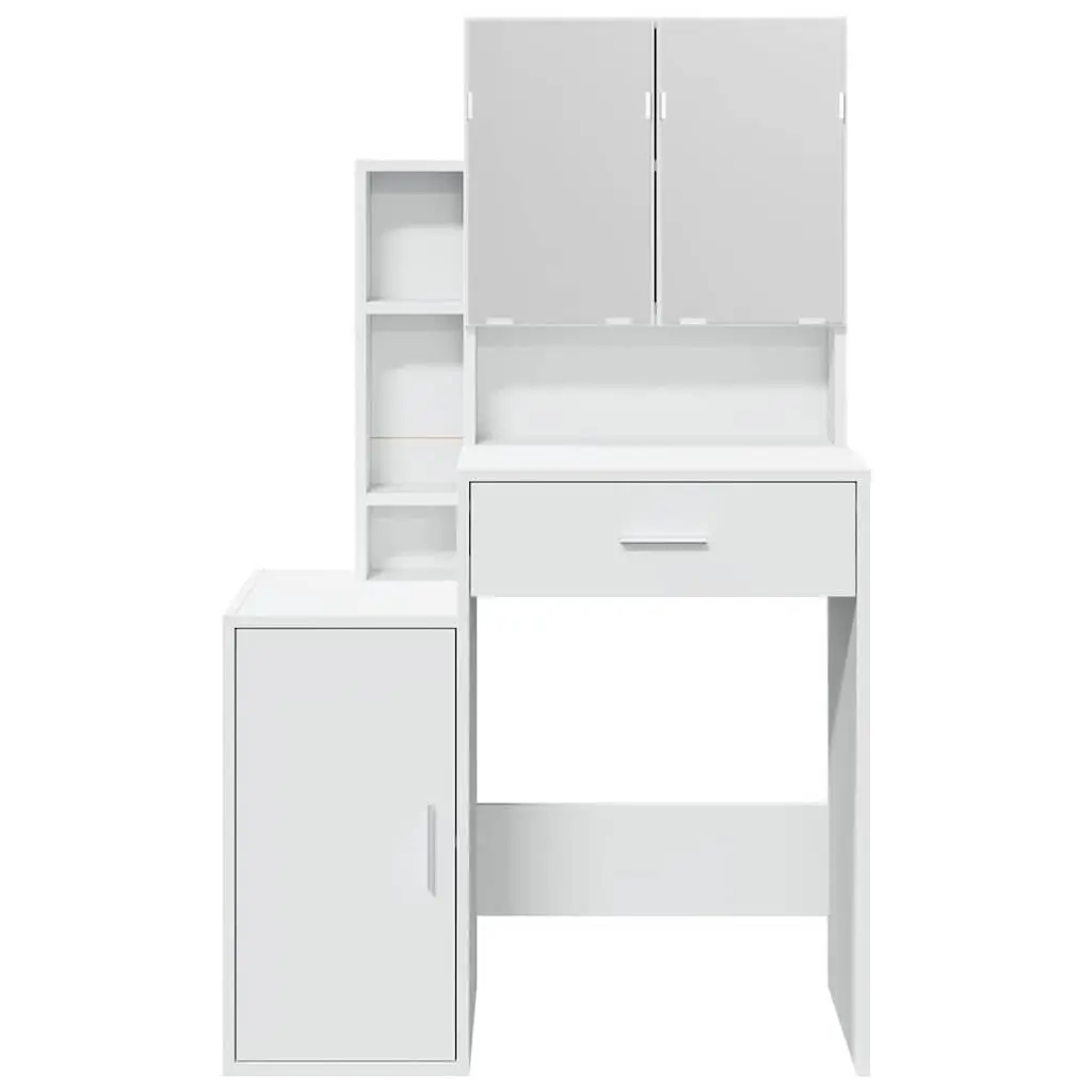 Bedroom Dressing Table with Mirror and Storage Drawer Vanity Unit White