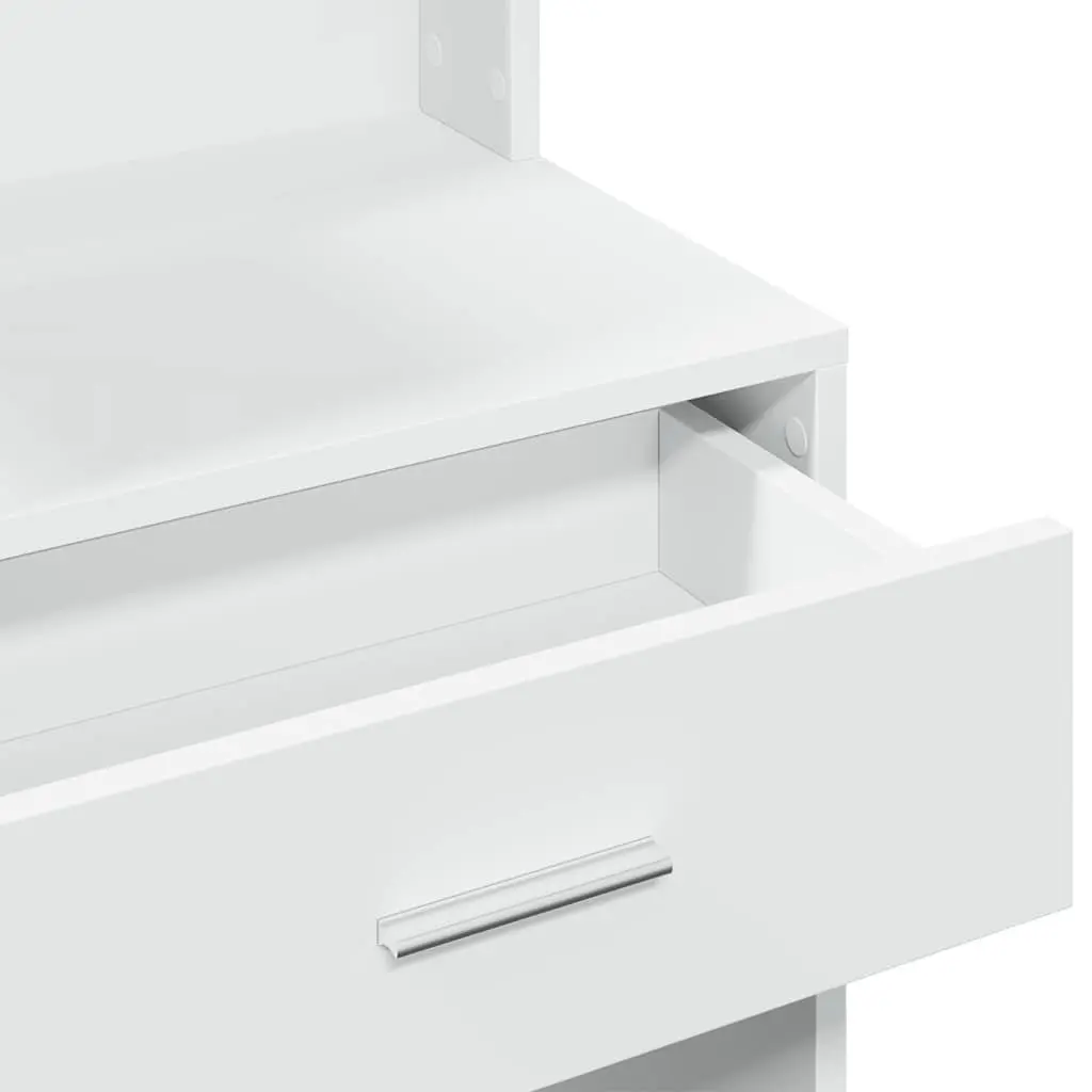 Bedroom Dressing Table with Mirror and Storage Drawer Vanity Unit White