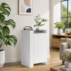 White Sideboard 45x35x75 cm Practical Storage Cabinet