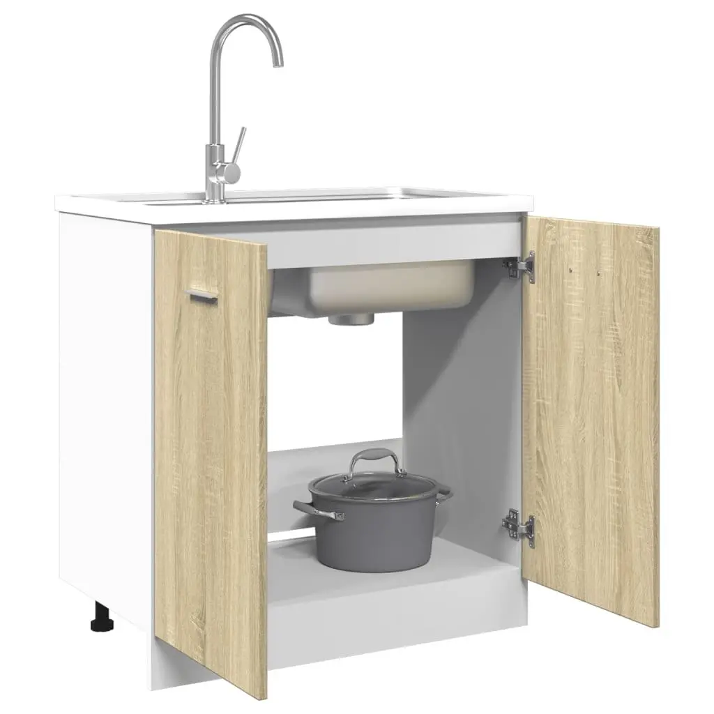Sonoma Oak Bottom Kitchen Cabinet with Doors