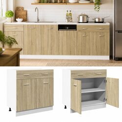 Warm Brown Drawer Bottom Cabinet for Kitchen Storage