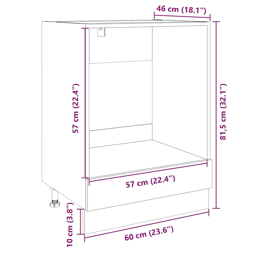 Brown Oven Cabinet for Kitchen Storage