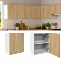 Brown Engineered Wood Wall Mounted Kitchen Cabinet 50x31x60cm