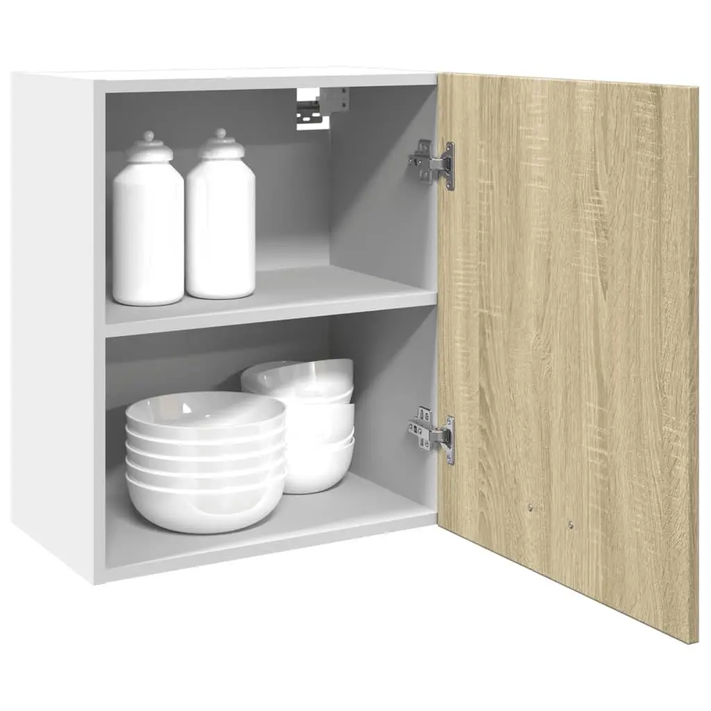 Brown Engineered Wood Wall Mounted Kitchen Cabinet 50x31x60cm