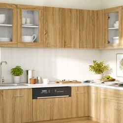 Brown Wall-Mounted Kitchen Cupboard for Everyday Comfort