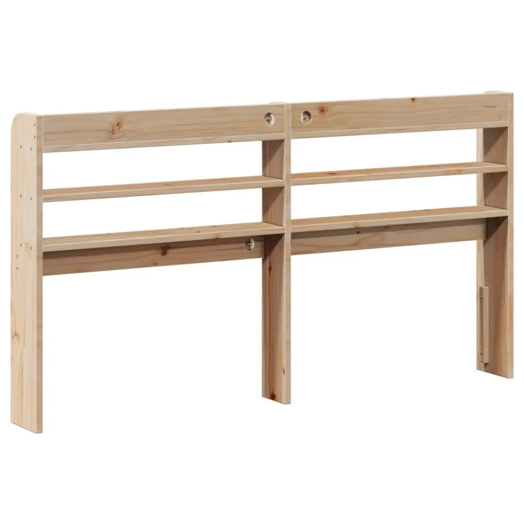Solid Wood Headboard with Shelves 150cm for Bedroom