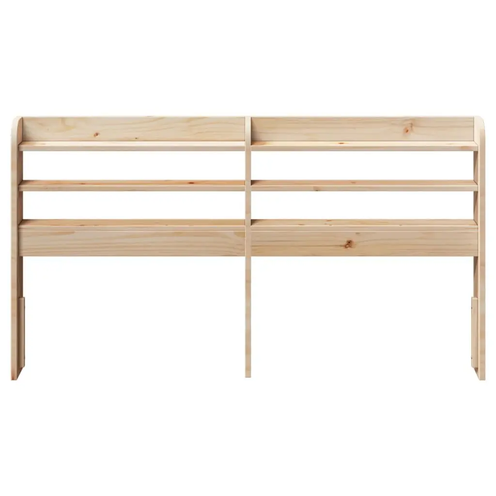 Brown Headboard with Storage Shelves 135cm