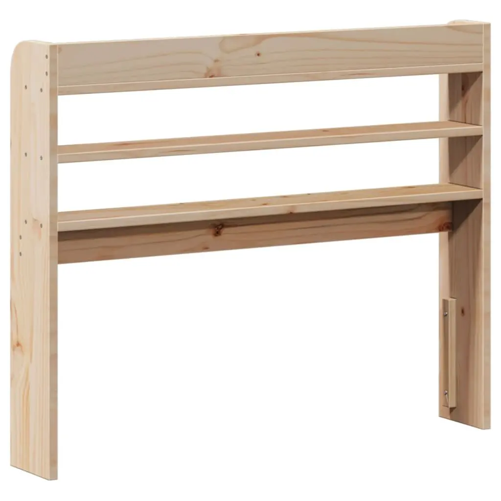 Headboard with Storage Shelves 100cm Bedroom Furniture Solid Wood Pine Brown