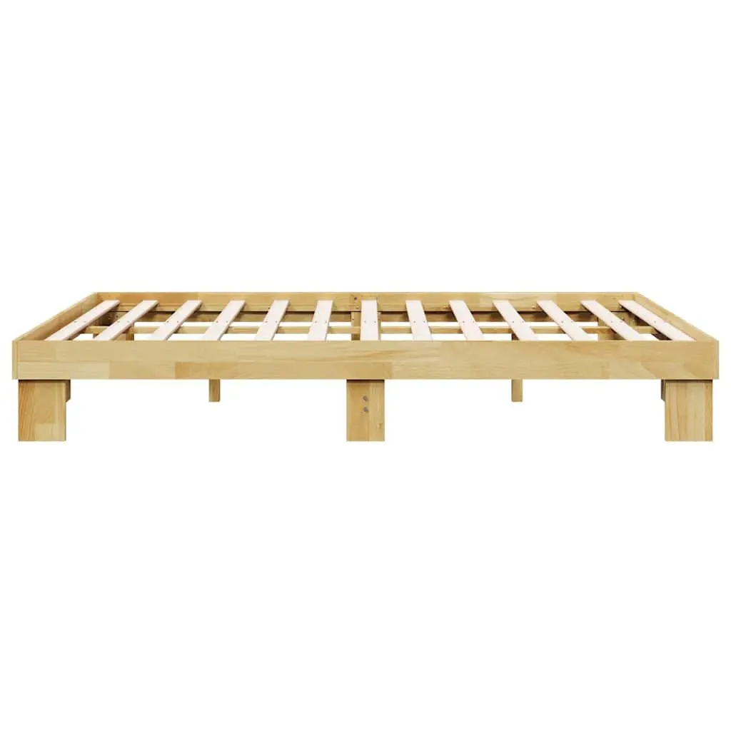 Oak Bed Frame 135x190 cm with Storage