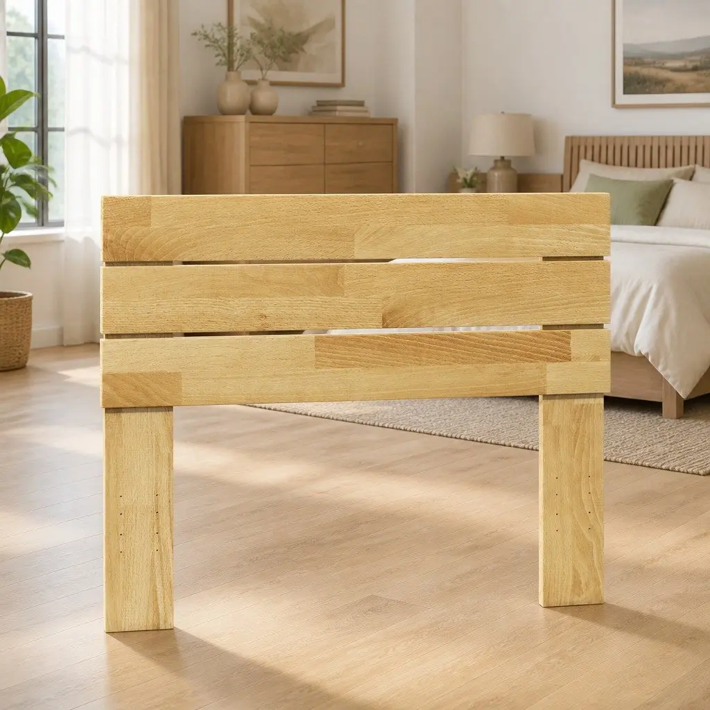 Solid Oak Wood Headboard 90cm Bedroom Bed Frame Back Support Brown