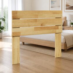 Solid Wood Oak Brown Headboard 100 cm for Bedroom Comfort