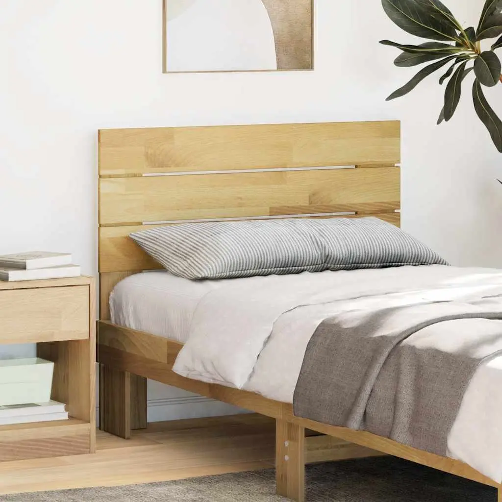 Solid Wood Oak Brown Headboard 100 cm for Bedroom Comfort