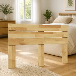 Solid Wood Oak Brown Headboard 120 cm for Comfort