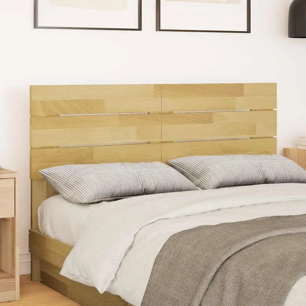 Solid Wood Brown Headboard 120 cm Oak Bedroom Bed Frame Support Backrest