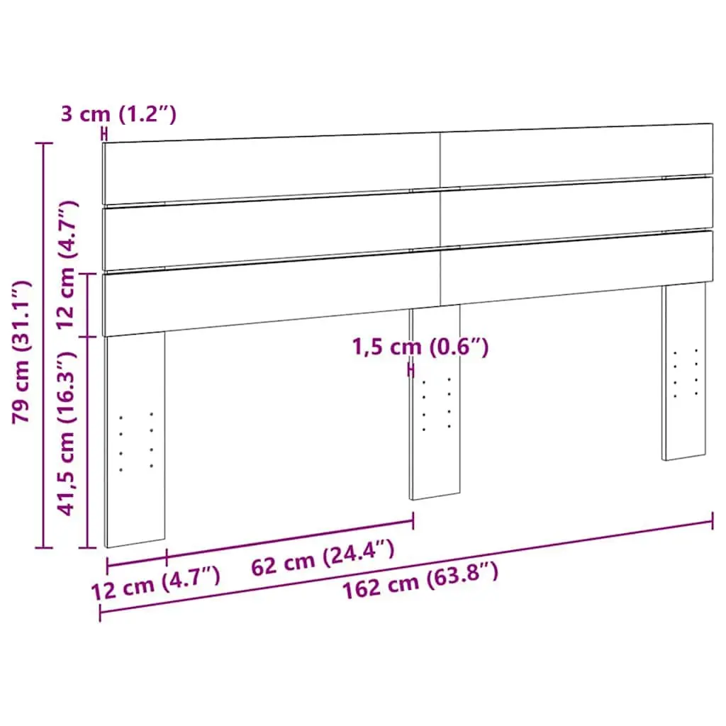 Headboard 160 cm Solid Wood Bed Frame Back Support Bedroom Furniture Brown