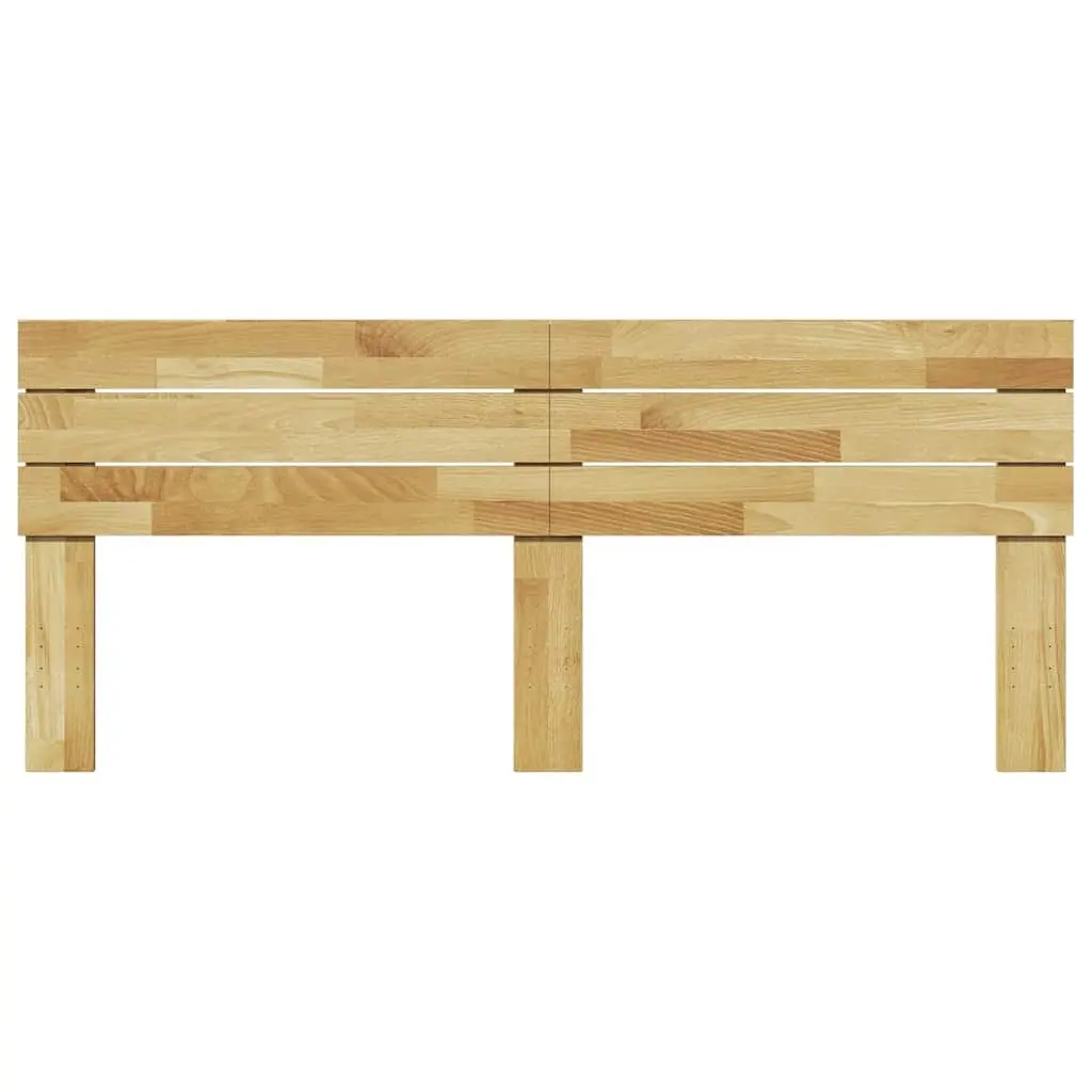 Headboard 200 cm Solid Wood Oak Brown Bedroom Bed Furniture Support Back Rest