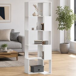 Stylish White 5-Tier Corner Bookcase for Your Home