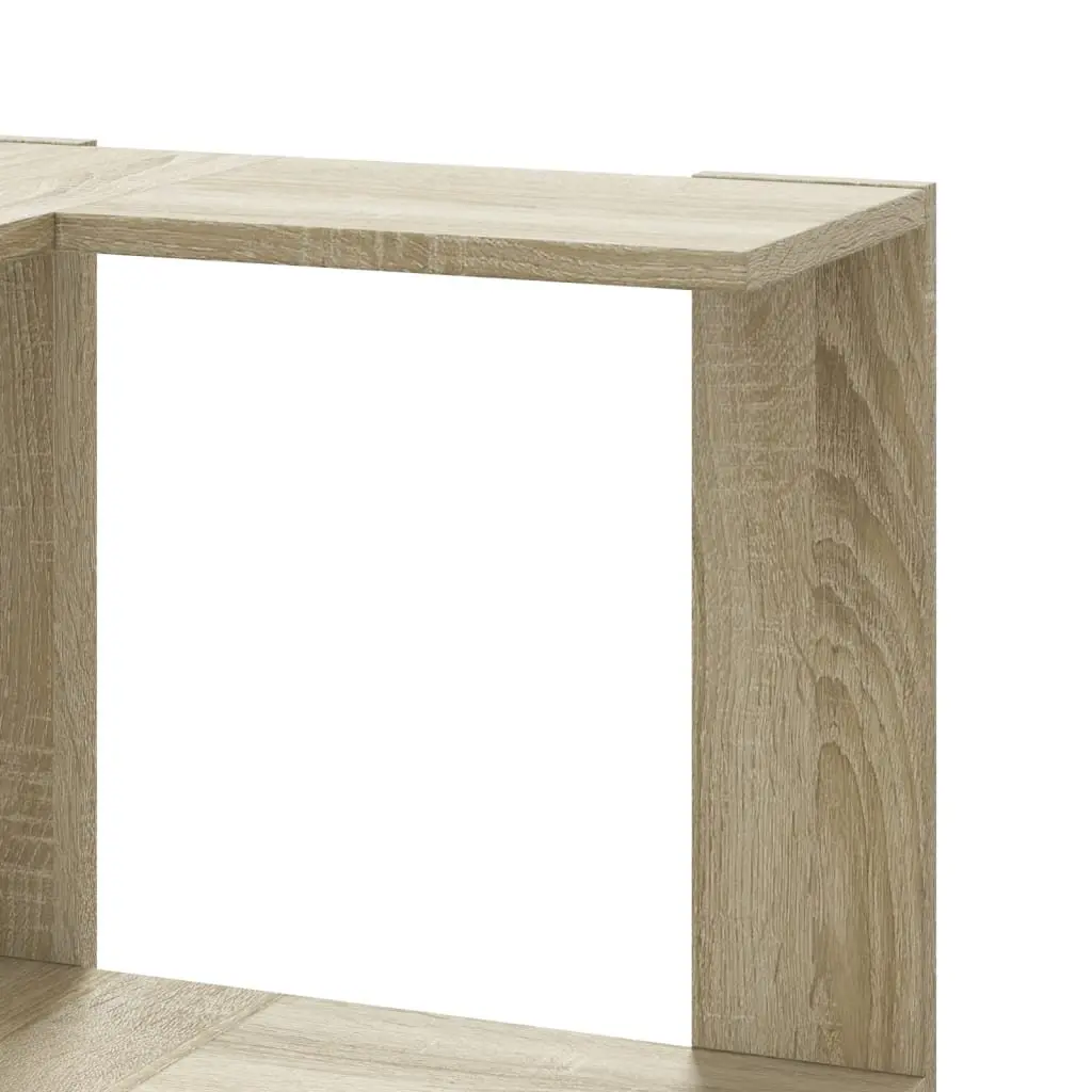 5-Tier Corner Bookcase Sonoma Oak Engineered Wood Storage Display Shelf