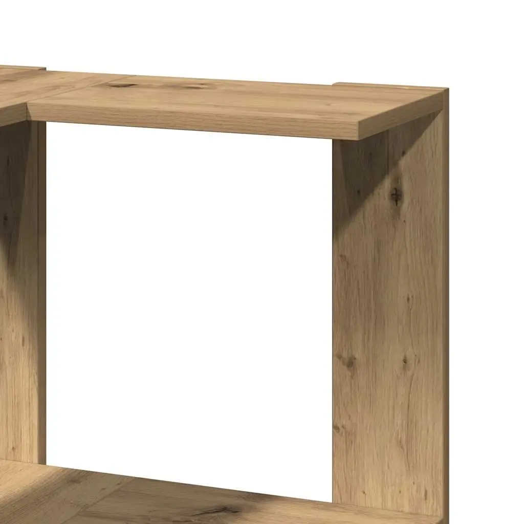 5-Tier Brown Engineered Wood Corner Bookcase 50x50x179cm